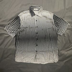 Vintage 90s Giorgio Danieli Shirt Button Up Striped Made In Italy Mens XL